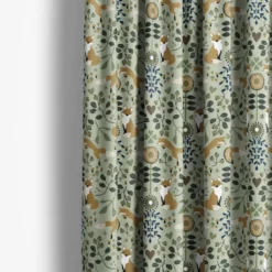 Gardintyger Mönstrade|Arvidssons Textil|Rävstigen grön tyg