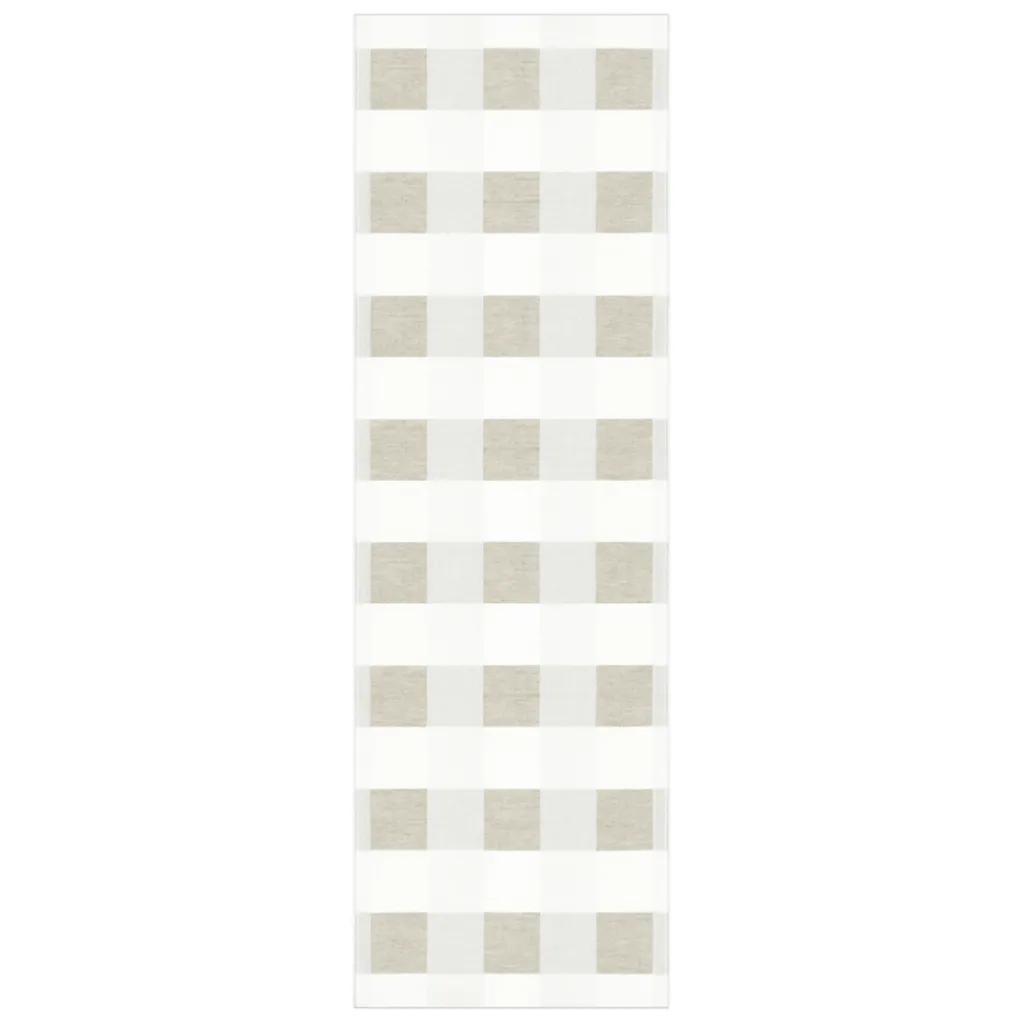Ekelund Bordslöpare|Ekelund Löpare|Schack beige löpare 35X110 - s Linneväveri