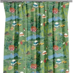 Arvidssons textil Gardiner Mönstrade|Semester grön gardiner – sommar och camping