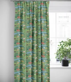 Arvidssons textil Gardiner Mönstrade|Semester grön gardiner – sommar och camping