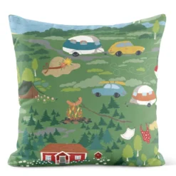 Arvidssons textil Mönstrade Kuddfodral|Semester grön kuddfodral