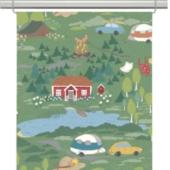 Arvidssons textil Panelgardiner|Semester grön panelgardiner