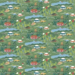 Arvidssons textil Gardintyger Mönstrade|Arvidssons Textil|Semester grön tyg – sommar och camping