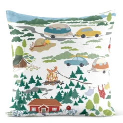 Arvidssons textil Mönstrade Kuddfodral|Semester vit kuddfodral