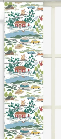Arvidssons textil Panelgardiner|Semester vit panelgardiner