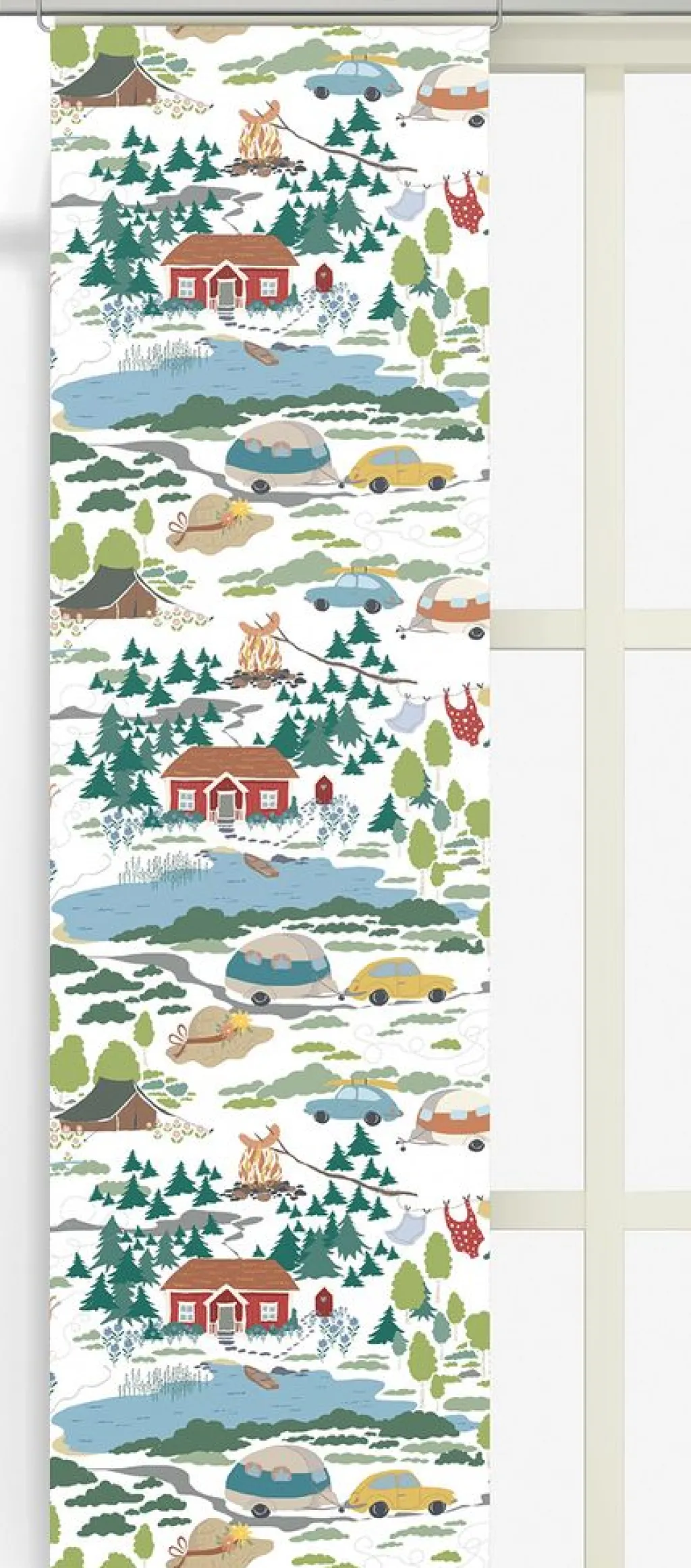 Arvidssons textil Panelgardiner|Semester vit panelgardiner