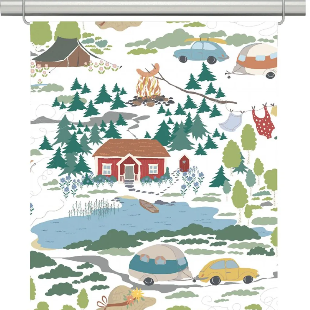 Arvidssons textil Panelgardiner|Semester vit panelgardiner