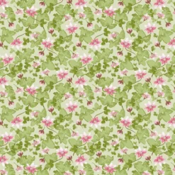 Arvidssons textil Gardintyger Mönstrade|Arvidssons Textil|Sippa grön – blommigt tyg i grönt och rosa
