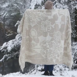 Almedahls Ullplädar|Skogen beige ullpläd -