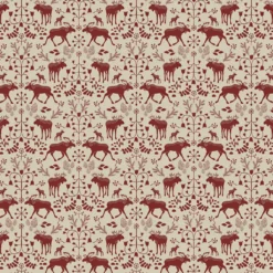 Arvidssons textil Tygkasse|Skogens konung culla röd tygkasse