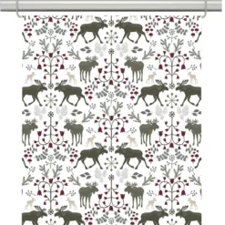 Arvidssons textil Panelgardiner|Skogens konung khakigrön - panelgardiner
