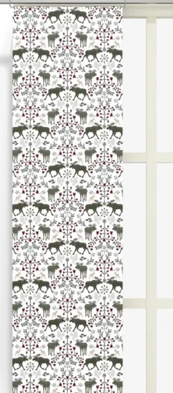 Arvidssons textil Panelgardiner|Skogens konung khakigrön - panelgardiner