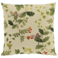 Arvidssons textil Mönstrade Kuddfodral|Skogsälvan beige kuddfodral