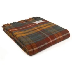 Tweedmill textiles Ullplädar|Skotskrutig ullpläd Antique Buchanan - 100% Ull, 150x183 cm