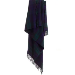 Tweedmill textiles Ullplädar|Skotskrutig ullpläd Blackwatch, 100% Ull, 150x183 cm