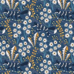 Arvidssons textil Gardintyger Mönstrade|Arvidssons Textil|Stjärnspeja blå tyg