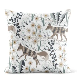 Arvidssons textil Julkuddar|Mönstrade Kuddfodral|Stjärnspeja offwhite-ljusbrun kuddfodral