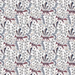 Arvidssons textil Gardintyger Mönstrade|Arvidssons Textil|Stjärnspeja offwhite-vinröd tyg