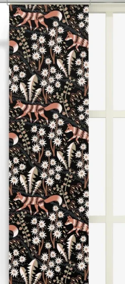 Arvidssons textil Panelgardiner|Stjärnspeja svart panelgardiner