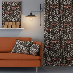 Arvidssons textil Gardintyger Mönstrade|Arvidssons Textil|Stjärnspeja svart tyg