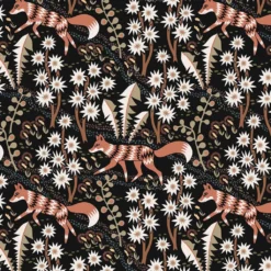 Arvidssons textil Gardintyger Mönstrade|Arvidssons Textil|Stjärnspeja svart tyg