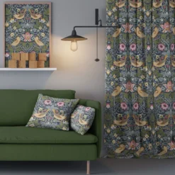 Nordisk Textil Gardiner Mönstrade|Strawberry Finch gardiner