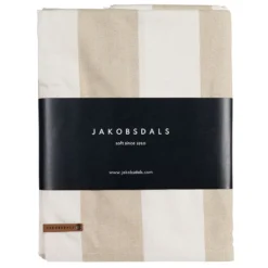 Bordsduk|Textilvaxduk|Striato beige randig textilvaxduk – praktisk bordsduk