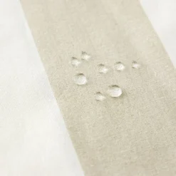 Bordsduk|Textilvaxduk|Striato beige randig textilvaxduk – praktisk bordsduk