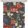 Arvidssons textil Panelgardiner|Strövtåg mörkgrå panelgardiner