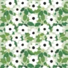 Arvidssons textil Gardintyger Mönstrade|Arvidssons Textil|Svartöga grön – blommigt tyg med vita blommor och gröna blad