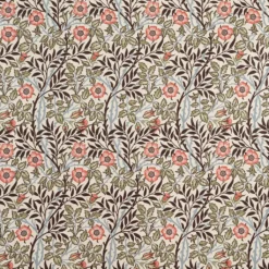 Nordisk Textil Arts & Crafts Tyger|Gardintyger Mönstrade|Sweet flower brun-grön tyg