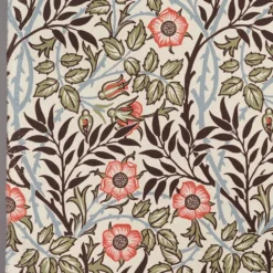 Nordisk Textil Arts & Crafts Tyger|Gardintyger Mönstrade|Sweet flower brun-grön tyg