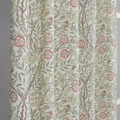 Nordisk Textil Gardiner Mönstrade|Sweet flower vinröd gardiner