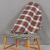 Rutor & Ränder|Tartan vit-röd skotskrutigt tyg