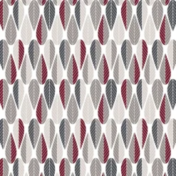 Arvidssons textil Textilvaxduk|Textilvaxduk Blader beige-vinröd