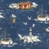 Arvidssons textil Textilvaxduk|Textilvaxduk Fiskeskär mörkblå