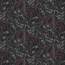 Arvidssons textil Textilvaxduk|Textilvaxduk Florens vinröd-svart