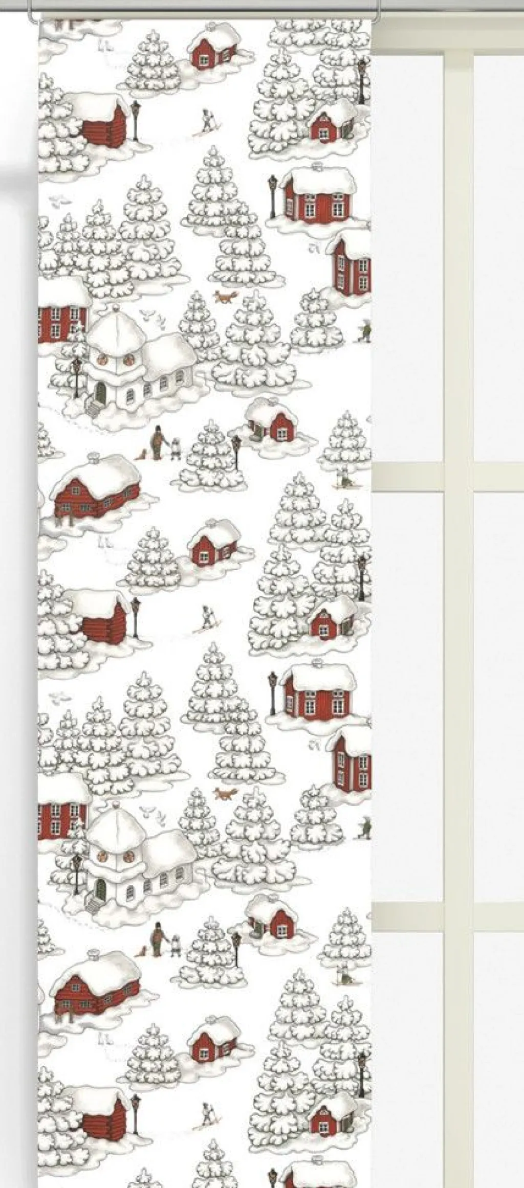 Arvidssons textil Julgardiner|Panelgardiner|Timmerbyn vit panelgardiner
