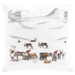 Arvidssons textil Julkuddar|Mönstrade Kuddfodral|Tomteland kuddfodral