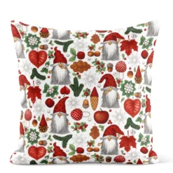 Arvidssons textil Julkuddar|Mönstrade Kuddfodral|Tomteskogen kuddfodral