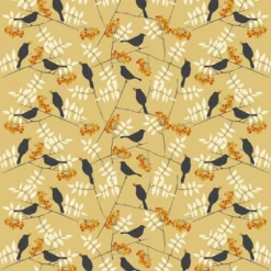 Arvidssons textil Gardintyger Mönstrade|Arvidssons Textil|Trast i hast gul-orange tyg