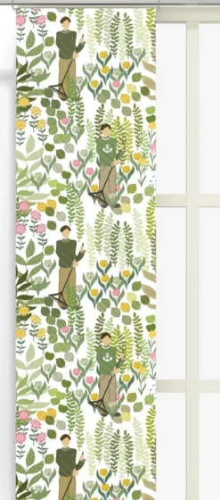 Arvidssons textil Panelgardiner|Trädgård grön panelgardiner