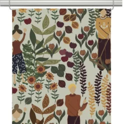 Arvidssons textil Panelgardiner|Trädgård rost/beige panelgardiner