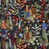 Arvidssons textil Gardintyger Mönstrade|Arvidssons Textil|Trädgård svart/orange tyg