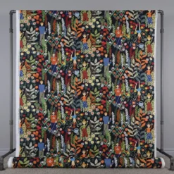 Arvidssons textil Gardintyger Mönstrade|Arvidssons Textil|Trädgård svart/orange tyg