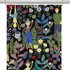Arvidssons textil Panelgardiner|Trädgård svart panelgardiner