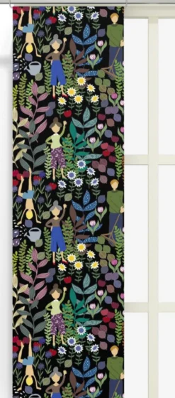 Arvidssons textil Panelgardiner|Trädgård svart panelgardiner