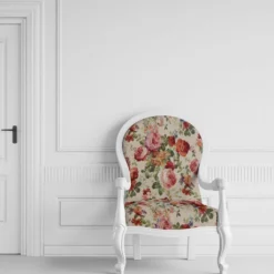 Arvidssons textil Blommiga Möbeltyger|Mönstrade Möbeltyger|Turin crème jacquard - lyxigt möbeltyg