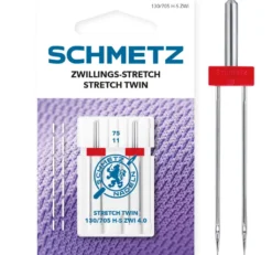 Schmetz Symaskinsnålar|Tvillingnål stretch 4,0mm 2-pack