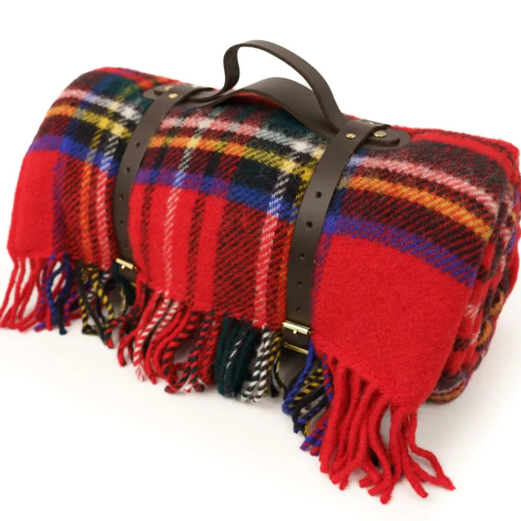 Tweedmill textiles Picknickfiltar|Tweedmill Picknickfilt Royal Stewart, Röd med Vattentät Baksida, 145 x 183 cm